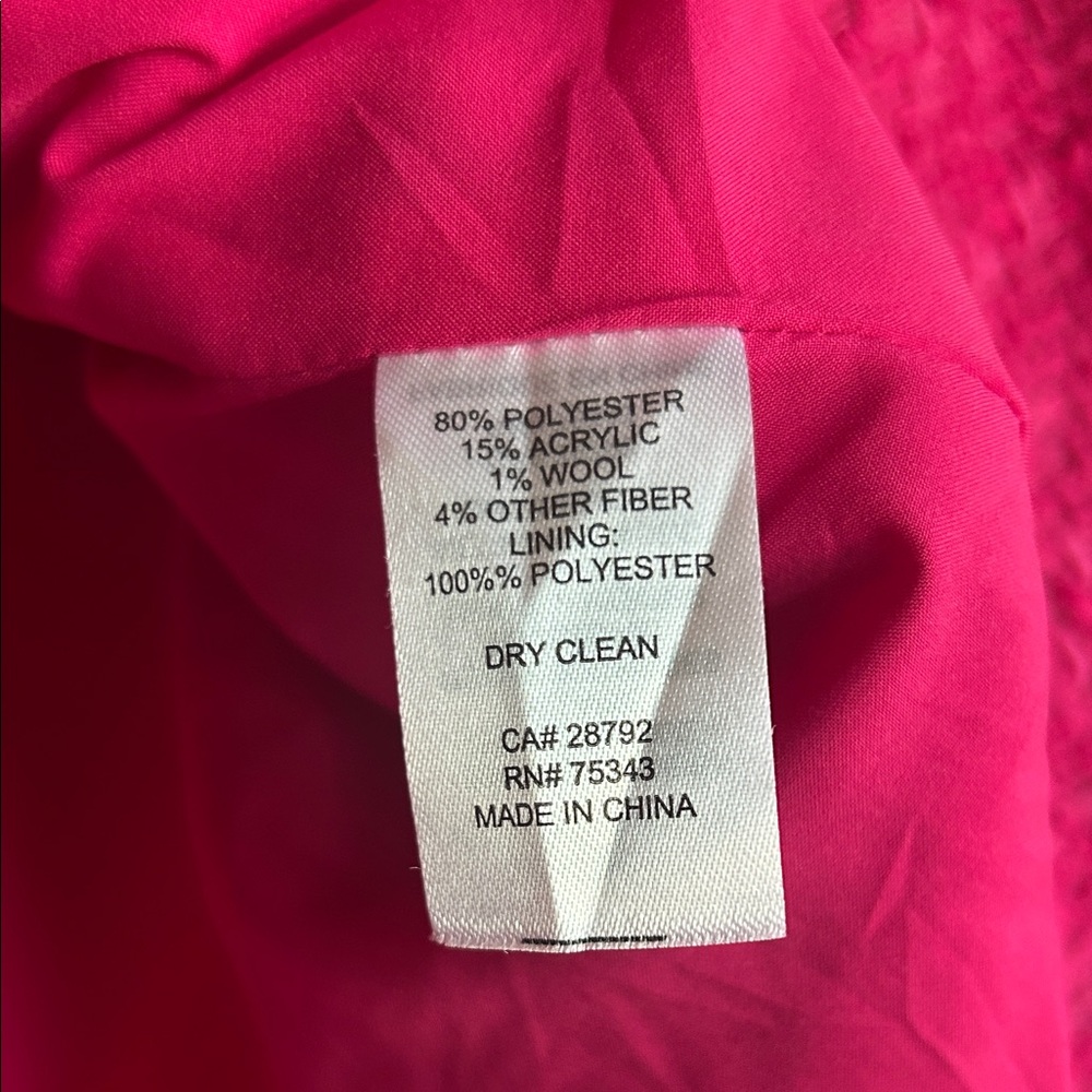 Rachel Zoe Fuchsia Cropped Tweed Blazer - Picture 10 of 14